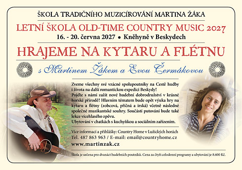 Pozv�nka na Letn� kytarovou a fl�tnovou �kolu Old-Time Country Music 2027
